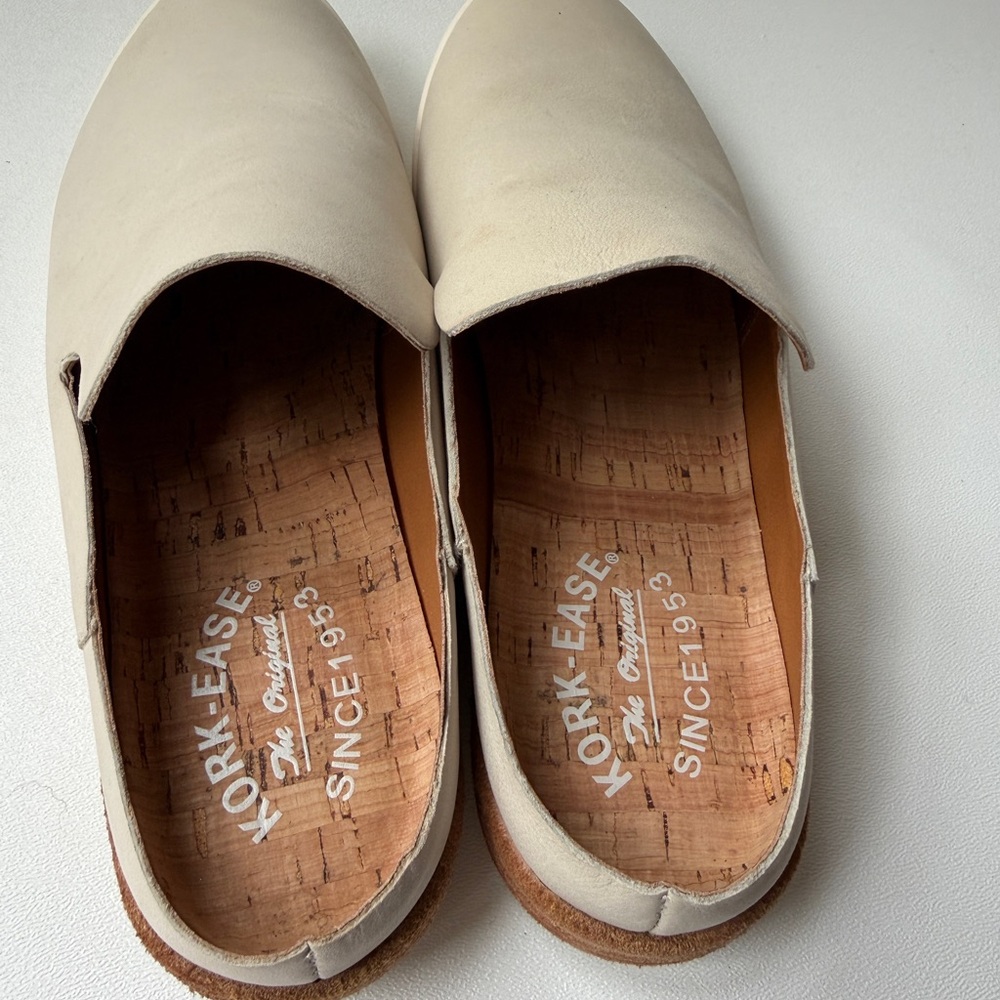 Kork Ease Phoebe Mules Slip-On Loafers Size 6M Cream - Picture 4 of 7